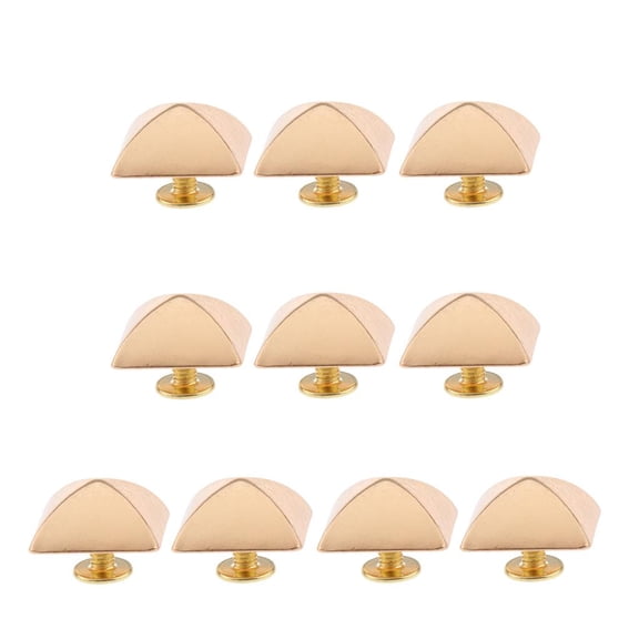 balikha 10 Sets Square Pyramid Rivet Studs Spots Punk Leather Bag Shoe Clothes Decoration - Rose Gold