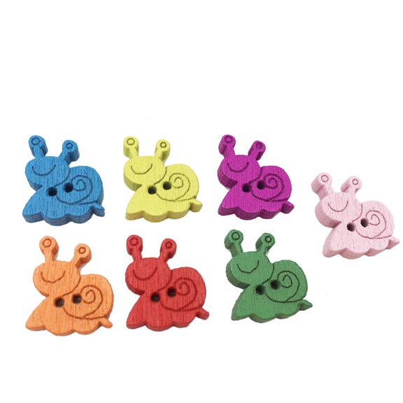 balikha 100 Buttons Wooden Buttons Craft Buttons Kids Buttons Decoration Sewing Hobby Handicrafts