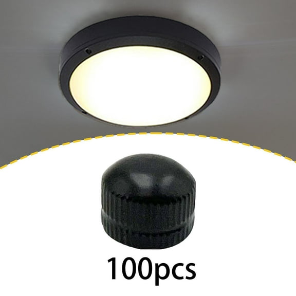 balikha 100 Pieces M4 Screw Caps for Light Fixture Iron Decorative for Ceiling Light Black