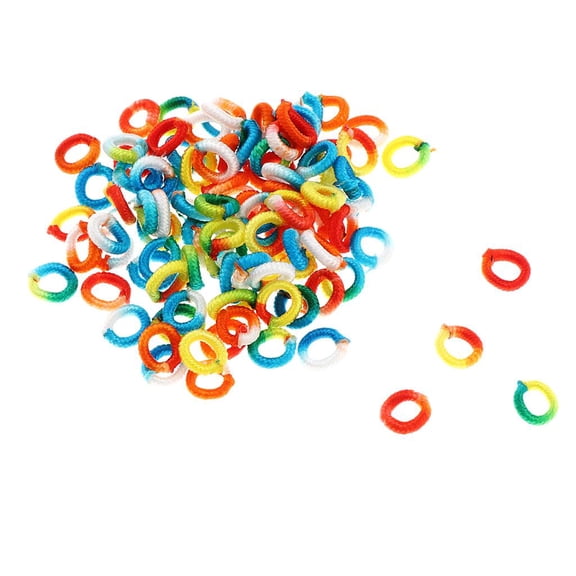 balikha 100pcs Colorful Round Ring Chinese Knot Loose Spacer Beads Sewing Accessories For Jewelry Beading Crafting Sewing Decoration 6mm Multicolor