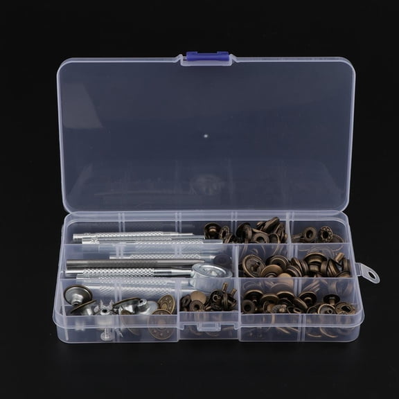 balikha 160 Sets Snap Buttons Suitable Accessories - Bronze, 17.3x9.8x2.2cm