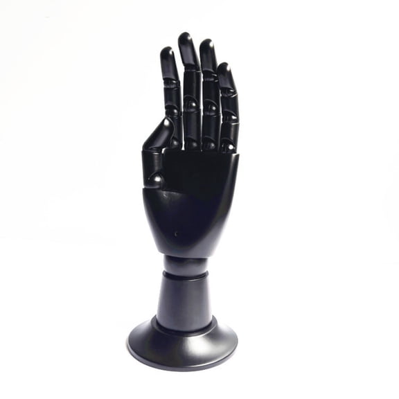 balikha 1pc Movable Joint Wooden Hand Model 27cm Tall with Smooth Finish for Jewelry Store Display and Home Decor Accent Piece