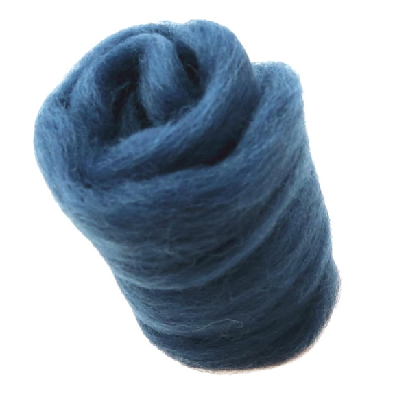 balikha 1x 10g Soft And Wool Corriedale Needlefelting Roving Dyed Wet Felting Fiber , Grayish Blue, as described
