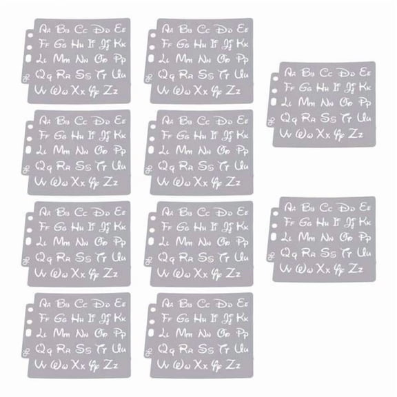 balikha 2-6pack 10 Pieces Alphabet Stencils Letter Painting Template Set DIY Home 4 Pcs