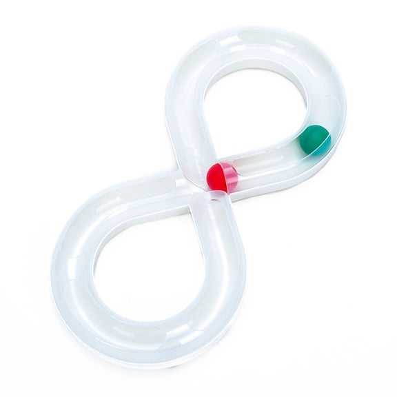 balikha 2 Pack Cat Track Toy with 2 Balls Continuous Loop Channels Smooth Translucent Finish for Daily Exercise Play