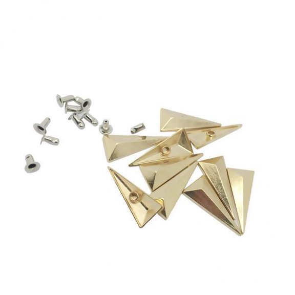 balikha 2 Packs Pyramid Rivet Studs Spike Spots Nail Head Stud Leathercraft Triangle Rivets Alloy Screwback Screw Secure Fit For DIY Projects suitable for bags belts bracelets shoes boots