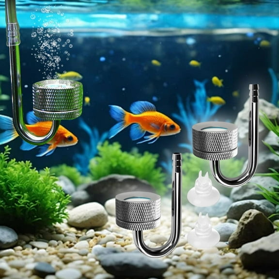 balikha 2 Pieces Aquarium CO2 Diffuser with Suction Cups Multifunctional Carbon Dioxide Air Refiner for Tank Hydroponic