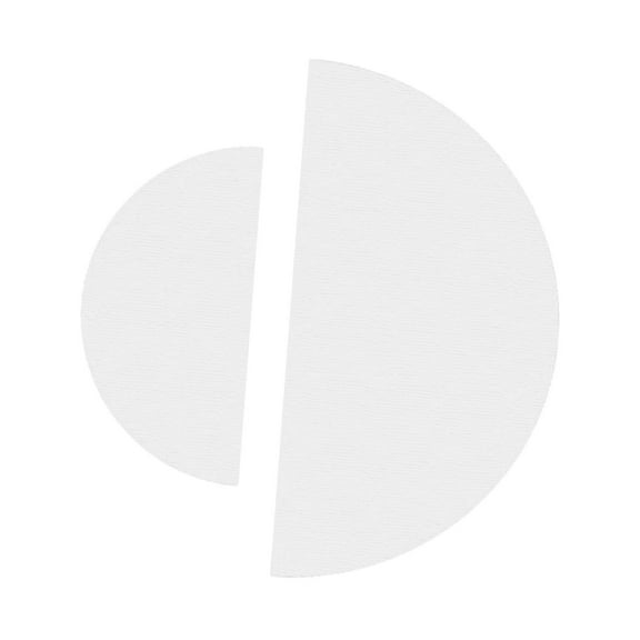 balikha 2 Pieces Painting Canvas Semicircle Shape Fine Texture Decorative Easy to Install Blank Canvas Boards Art Supplies for Artist 30cm and 40cm