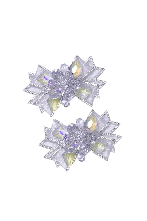 2 Pieces Rhinestone Shoe Decorations Women Shining for Dress Garment