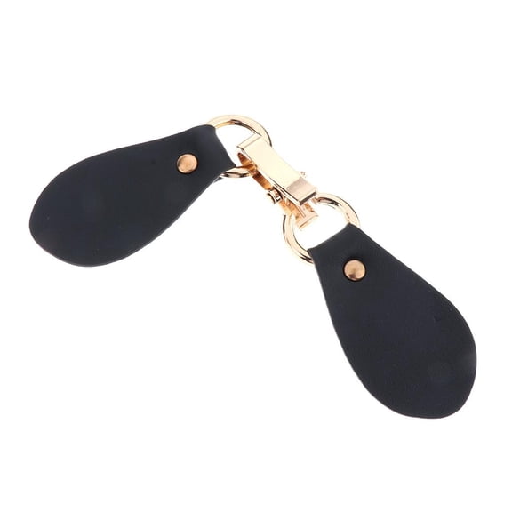 balikha 2 Pieces Toggle Button Leather Horn Closure Fasteners Hook Attachments for Knitting Sewing Craft Embellishments Suitable for Clothing Handbags black