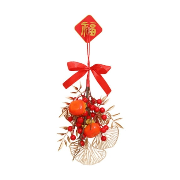 balikha 2025 Chinese New Year Hanging Ornament DIY Kit Spring Festival Hanging Decoration Lucky Charm for Wall Porch Door Shop Window Persimmon