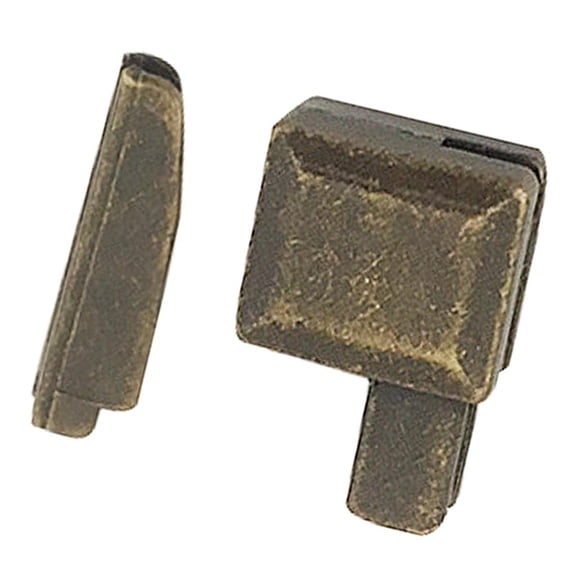 balikha 20Pcs #5 Metal Zippers Latch Slider Retainer Bottom Stops Insertion Bronze, 10x7x2.65mm 10x2.5mm Green Bronze