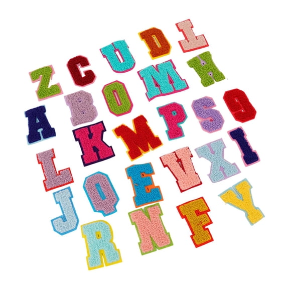balikha 26 Pieces A-z Alphabet Patches Decor Sew on Letter Patches for Clothes Jeans