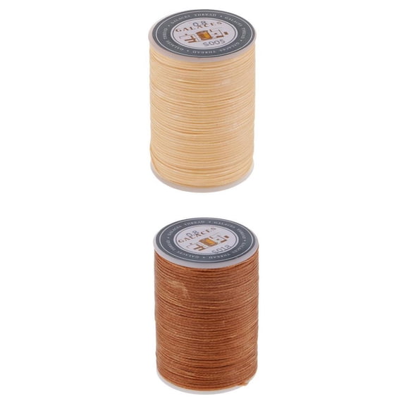 balikha 2pcs 0.8mm Flat Waxed Polyester Thread for Sewing DIY Jewelry Making