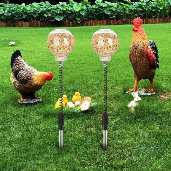 balikha 2x Peck Toys, Interactive Concentrated Toys, Practical, Slow Feeding Release Toys Breeding Container Flock Hick Chicken Feeding Container