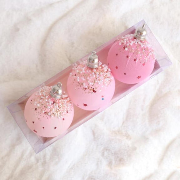 balikha 3 Pieces Christmas Balls Christmas Hanging Decorations Table Centerpiece Crafts Chinese New Year Decorations for Wedding Home