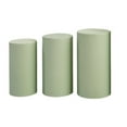 thumbnail image 1 of balikha 3x Cylinder Dessert Pedestal Covers Cylinder Plinth Covers Party Supplies Pedestal Stand Cover for Wedding Props Green, 1 of 9