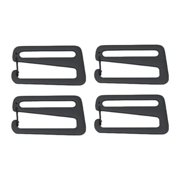 balikha 4 Pieces Strap Belt Buckle with Open Hook Hook Clip Quick Release Metal G Hooks Buckles Clips for Hiking Bags Black
