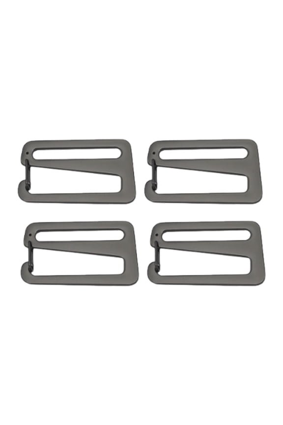 4 Pieces Strap Belt Buckle with Open Hook Hook Clip Quick Release Metal G Hooks Buckles Clips for Hiking Bags Gray
