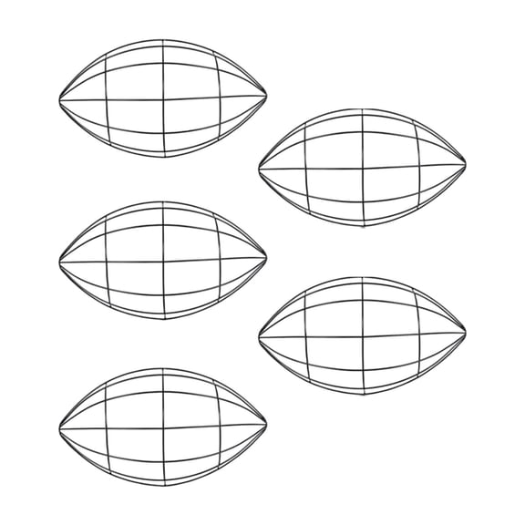 balikha 5 Pieces Football Wreath Form Wire Wreath Frame Arts DIY Home Decoration Football Shaped Wire Wreath Form for Garden New Year