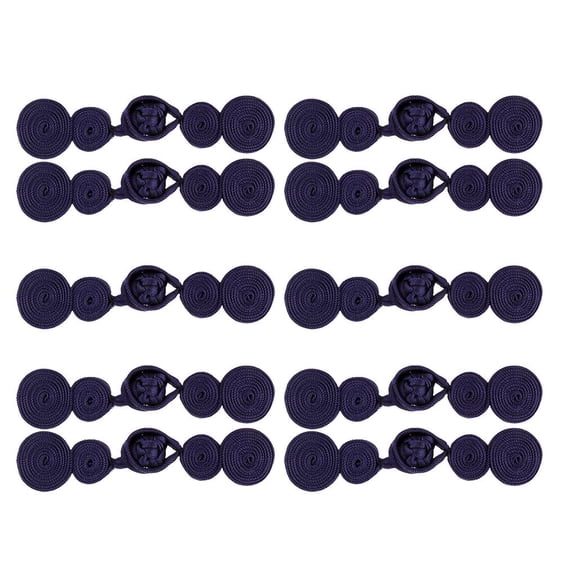 balikha 5 Sets Chinese Button For Cheongsam Tang Suit Sewing Accessories - navy