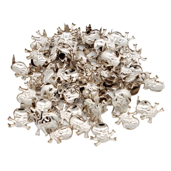 balikha 50 Studs, Pyramid Stud Rivets For Clothing, Bags, Jeans, Shoes, Hats Decoration, Skull Shape