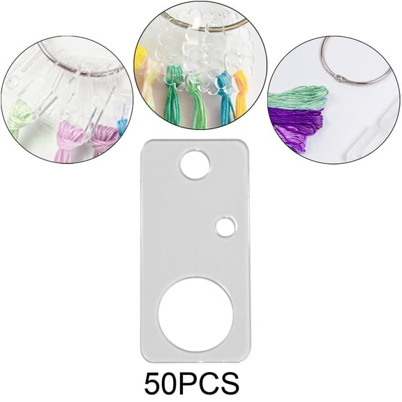 balikha 50x Embroidery Floss Thread Drops Sewing Thread Winding for Home Enthusiasts