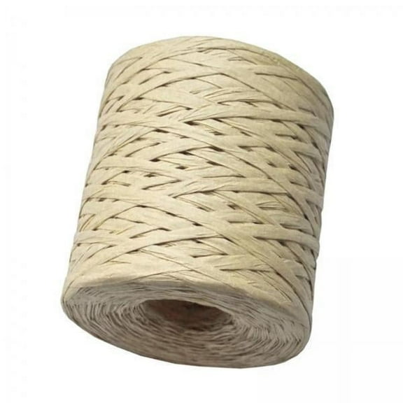balikha 5x200M Paper Raffia Ribbon Cord Craft Twine Rope String Craft DIY Beige