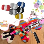 balikha 6 Pieces Tufting Yarn Tufting Yarn For Rugs Knitting Crochet Crocheting DIY Punch Needle Felting Thread Polyester Cotton Soft Yarn Embroidery Cross Stitch Medium Thickness Dark Color