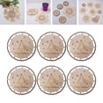 thumbnail image 1 of balikha 6pcs Christmas Macrame Wooden Ornaments in Handcrafted DIY Round Disks for The Crafts Kids Suspended Crafts Decorations Decorations Set E, 1 of 9