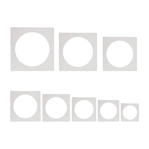 balikha 8 Pieces Painting Stencils Reusable Spray Painting Template Drawing Art Paint Stencil Patterns Geometric Templates PET Material Suitable for Parent Ch Round