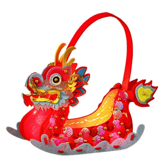 balikha Art Craft Kits Handmade Handcraft Creative DIY Sewing Bag Material Dragon Boat Festival Decor for Beginners Adults Girls Boys Red