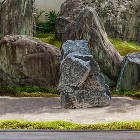 balikha Artificial Faux Landscape Rock Lightweight Multifunctional Garden Decoration 33x23x23cm