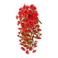 thumbnail image 1 of balikha Artificial Hanging Flowers Fake Wall Hanging Plants Floral Teardrop Never Withering Spring Teardrop Swag for Home Garden Yard Red, 1 of 9