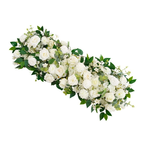 balikha Artificial Wedding Arch Flowers Luxury Welcome Signs for Arch Home Reception White