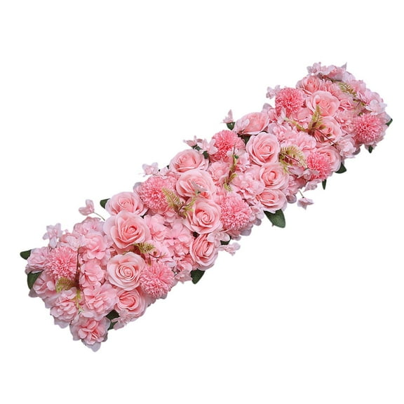 balikha Backdrop Flower Panel Floral Panel Road Decoration Artificial Rose Silk Flower for Wedding Ceremony Arch Party Valentines Day Pink