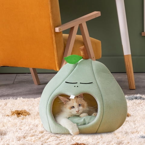 balikha Cat Bed Cat House Pet Sleeping Nest Semi Enclosed Comfortable Creative Non Slip Warm Soft Cave Cozy for Kitten Cats Dog Puppy XL