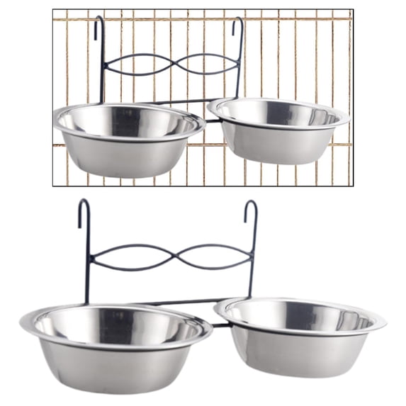 balikha Cat Bowl Cat Dish Feeder Cat Food Bowl Dog Treat Dish Sturdy Hanging Pets Bowl Water Bowl for Dog Cage Small Dog Crate Poodle