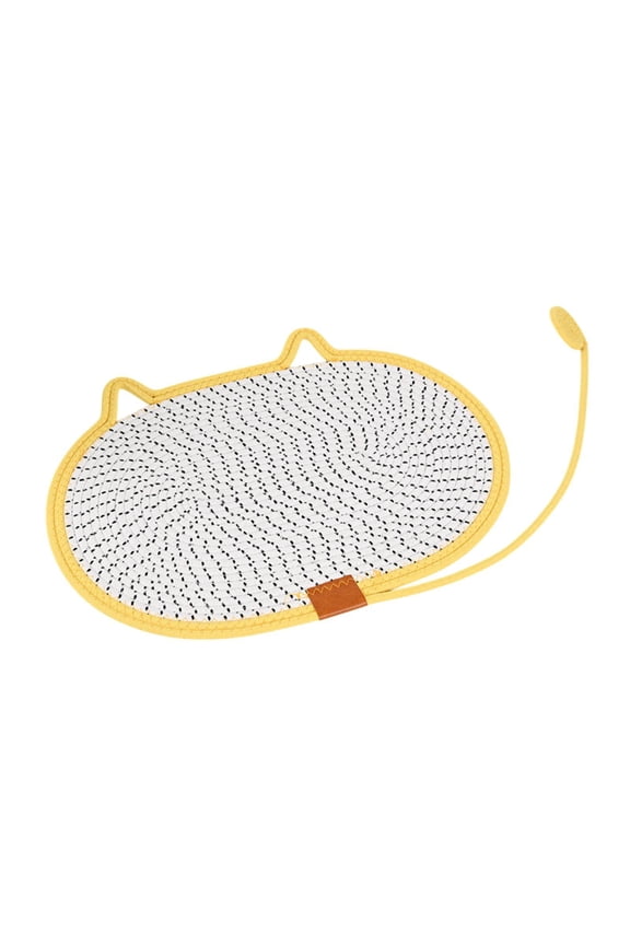 Cat Scratcher Mat Cats Scratching Pad Rug Grind Claws Claw Toy Furniture Protector Interactive Cat Toy for Sofa Carpets Yellow 60x40cm