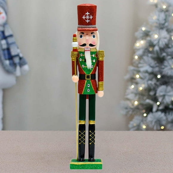 balikha Christmas Nutcracker Figurine Tabletop Ornament for Living Room Holiday Desk