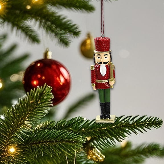 balikha Christmas Nutcracker Ornament, Hanging Decoration, Resin, Novelty, Christmas Decor, Figurine for Cafe, Home, Holiday, Party, Mantelpiece Sword
