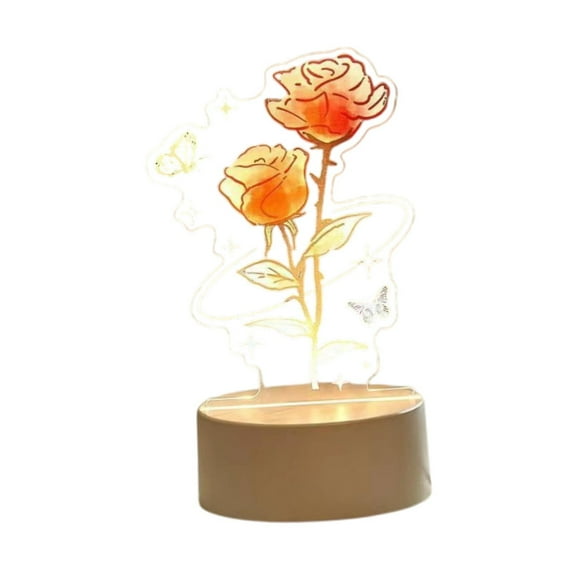 balikha Creative Night Light Desk Lamp Valentine's Day Gift with Touch Sensors Bedside Lamp Table Lamp for Office Bedroom Dresser Home 11.8x15.4cm