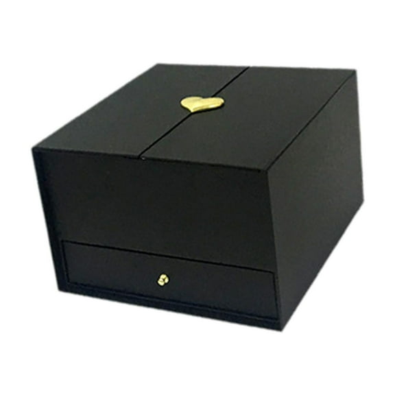 balikha Empty Packaging Gift Box Flower Fillable Box 25x23.5x15.5cm Reusable Multipurpose Decoration for Valentine's Day Accessories Black