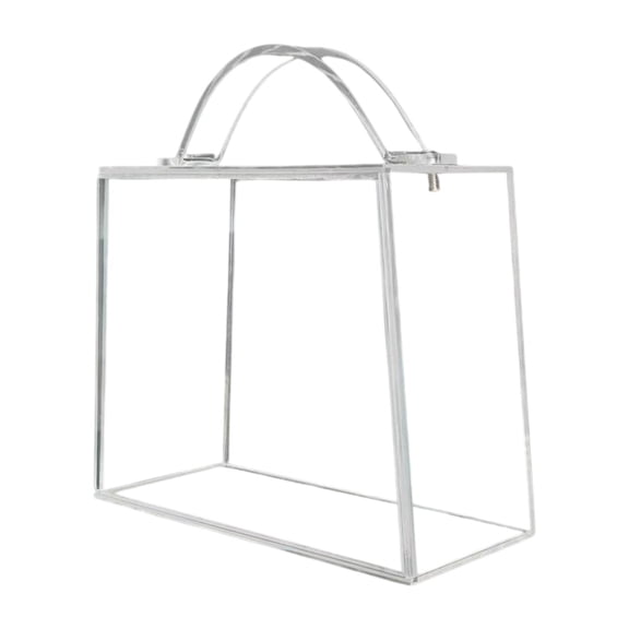 balikha Flower Box with Lid Acrylic Transparent Modern Box Storage Container for Party Women's Conference 19x15x16cm