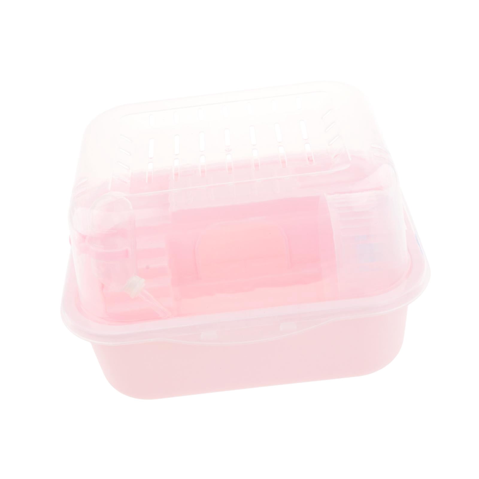 balikha Hamster Cage Hamster Habitat, Guinea Pig Cage, Breathable, Multifunction of Small Pet Cage Hamster House for Mice Small Animals Pink