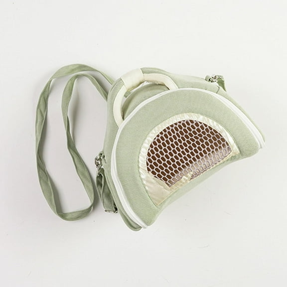 balikha Hamster Carrier Bag Portable Habitat with Mesh Window Small Animals Carrying Case for Small Pet Rat Hedgehog Bunny Chinchilla Green
