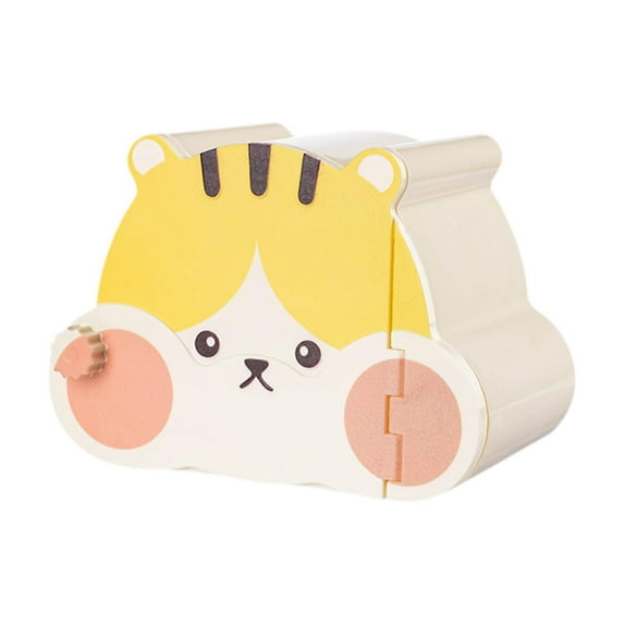 balikha Hamster Hideout Cage Accessory Hideaway Habitats Decor Bed Hamster Habitat Decor Four Seasons Usable Hut for Lemmings Gerbils yellow pink