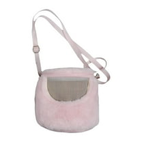 balikha Hamster Travel Carrier Bag Small Pet Carrier Bag with Mesh Window Soft Shoulder Bag Handbag Outgoing Carrier Cage for Ferrets Pink