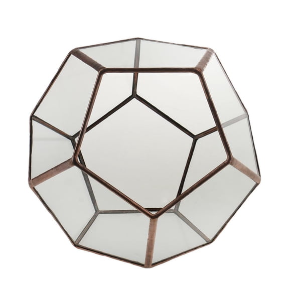 balikha Irregular Clear Glass Geometric Terrarium Box Plant Planter Home Decor - Copper, C2# 5.9 x 5.9 x 5.9 inch C2 5.9 x 5.9 x 5.9 inch