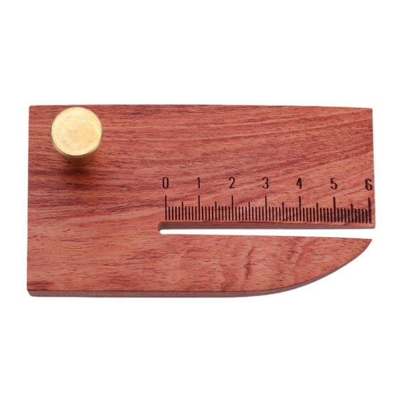 balikha Leather Punching Ruler DIY Leathercrafts Tool Versatile Equipment Template Supplies Cutting Distance Ruler for Leatherworking Red